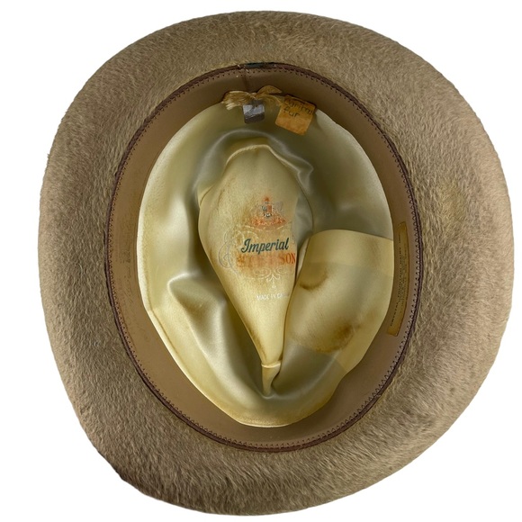 Stetson Imperial Caribou Fur Custom Vintage Handmade Real Fur Stetson Cowboy Hat - Picture 6 of 16